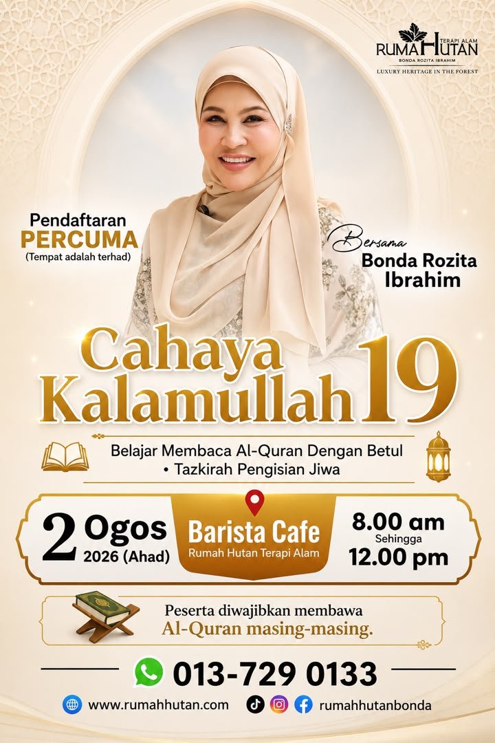 Bonda Rozita Ibrahim, penganjur program Cahaya Kalamullah